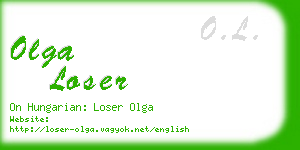 olga loser business card